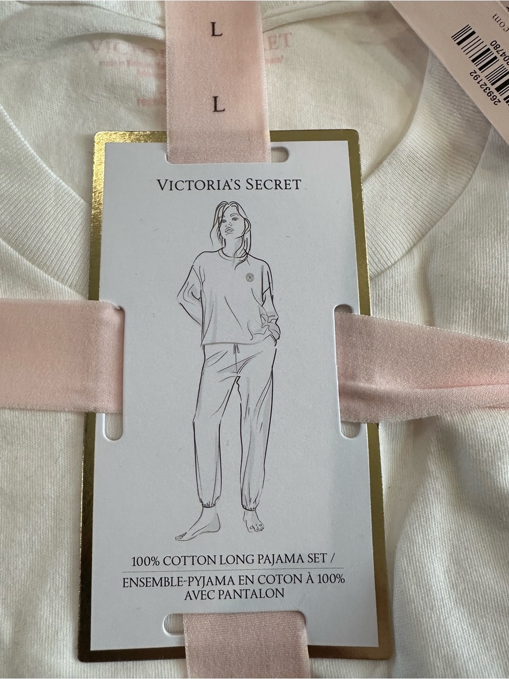 Victoria’s Secret white cotton PJ set NWT - Picture 2 of 6
